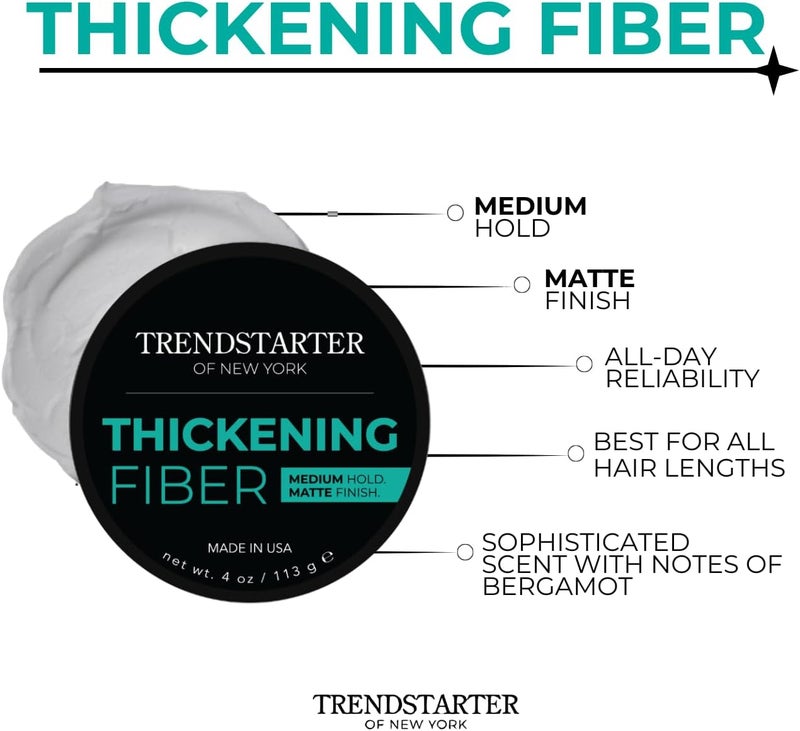 TRENDSTARTER Thickening Fiber - 4oz Medium Hold Matte Finish Hair Clay Pomade - Image 3
